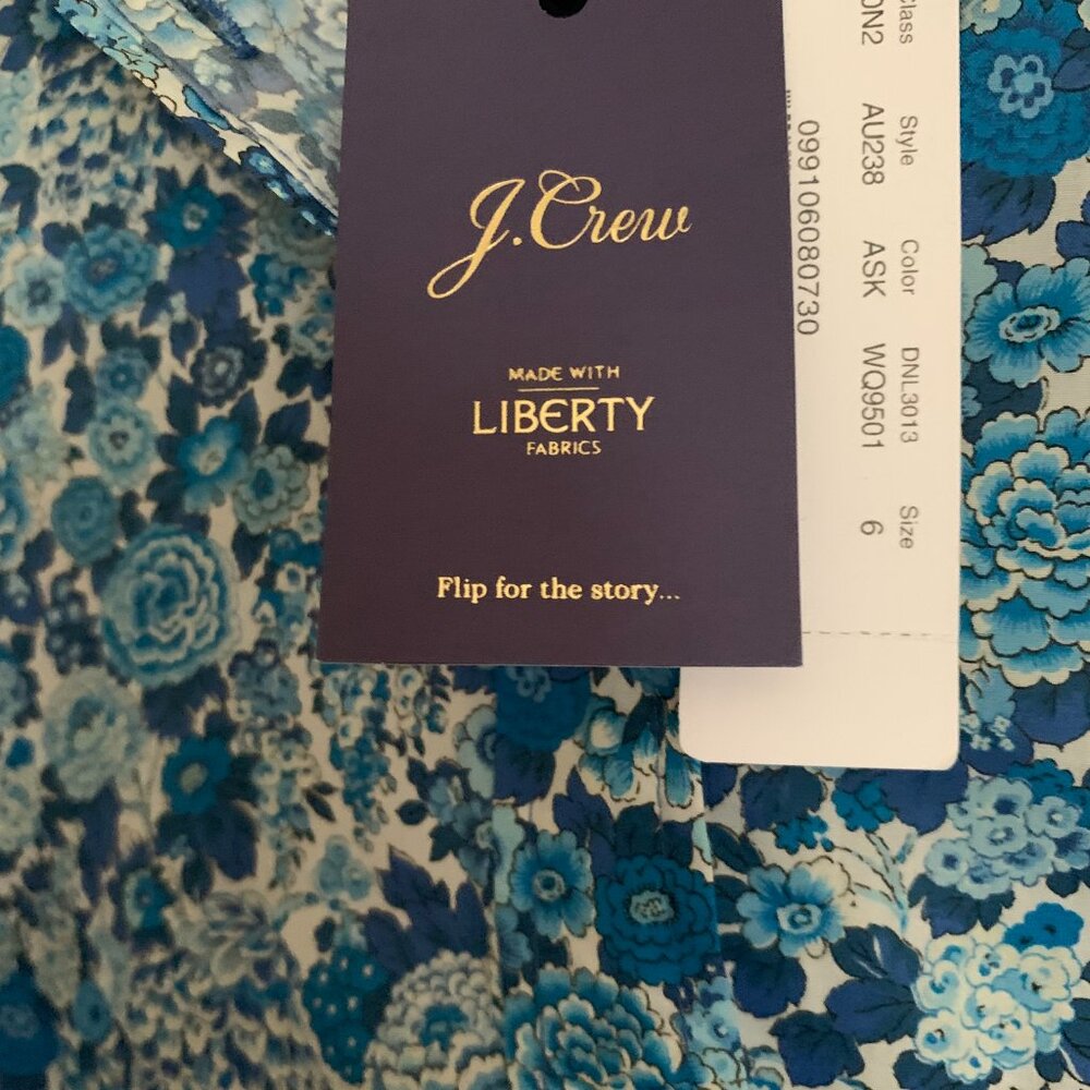 J. Crew Slim perfect shirt in Liberty® Elysian Day floral NWT Sz 6 - Picture 7 of 8